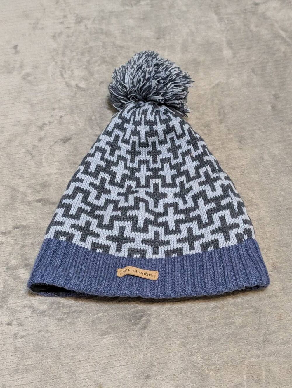 Columbia Thermal Reflective Pom Beanie Winter Hat One Size Blue